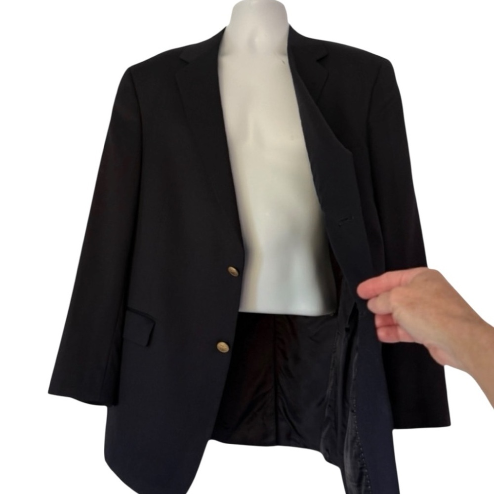 Hart Schaffner Marx Gold Label Men’s Navy Blazer Sport Coat 43R USA Made
